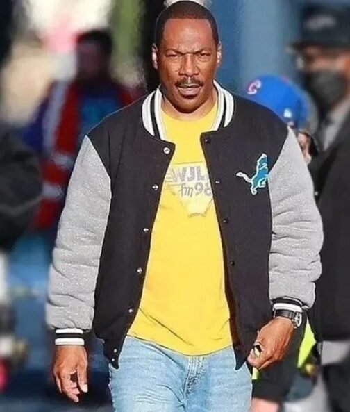Eddie Murphy Beverly Hills Cop 4 Detroit Lions Varsity Jacket - Image 7