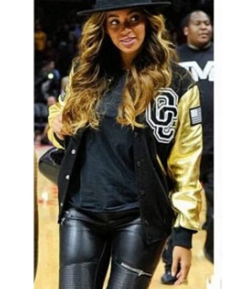 Opening Ceremony Beyonce Letterman Black and Golden Jacket - Image 8