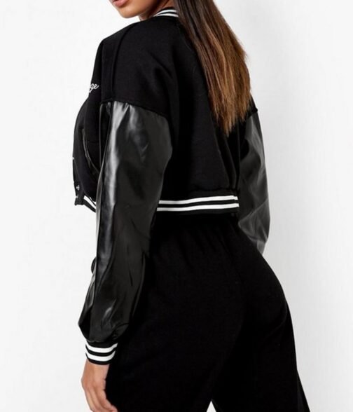 Beyond The Range Cropped Varsity Jacket - Image 14