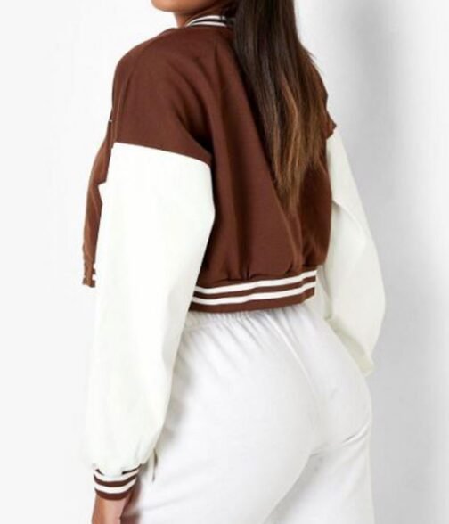 Beyond The Range Cropped Varsity Jacket - Image 13