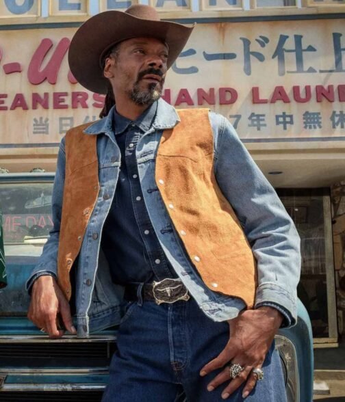 Day Shift Snoop Dogg Brown Suede Leather Vest