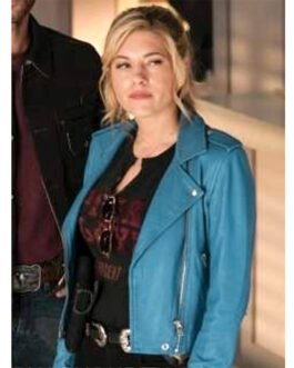 Katheryn Winnick Big Sky S03 Blue Leather Jacket