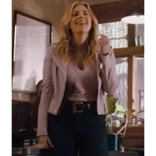 Katheryn Winnick Big Sky Season 3 Pink Leather Jacket - Image 6