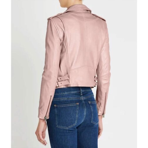 Katheryn Winnick Big Sky Season 3 Pink Leather Jacket - Image 3