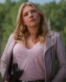 Katheryn Winnick Big Sky Season 3 Pink Leather Jacket