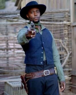 Edi Gathegi The Harder They Fall Denim Blue Vest