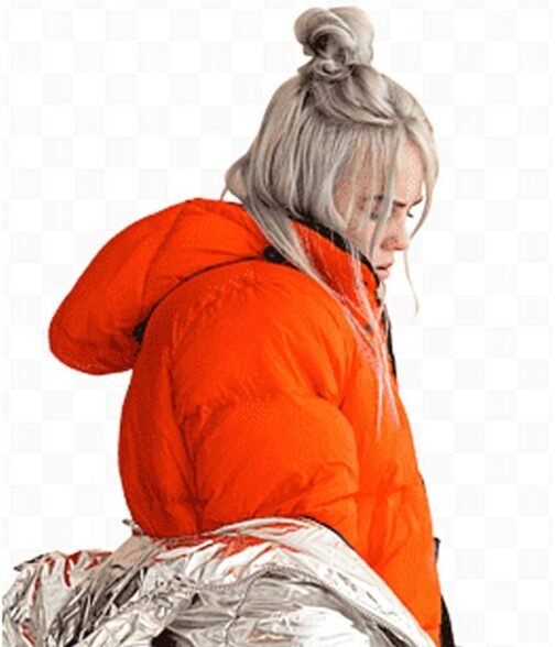 Orange Billie Eilish Puffer Jacket - Image 8