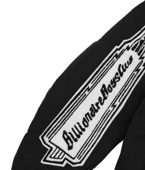 Chenille Patch BBC Down Black Jacket - Image 4