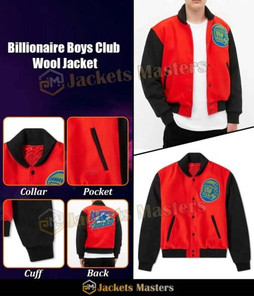 Billionaire Boys Club Mountain Letterman Logo Jacket - Image 7