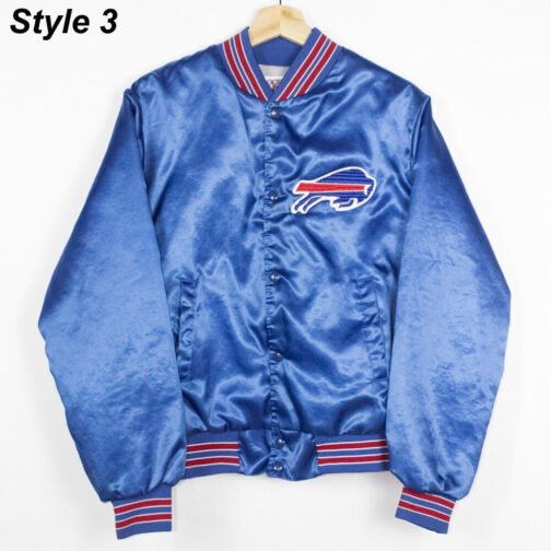 Mafia Buffalo Bills Blue Satin Jacket - Image 3