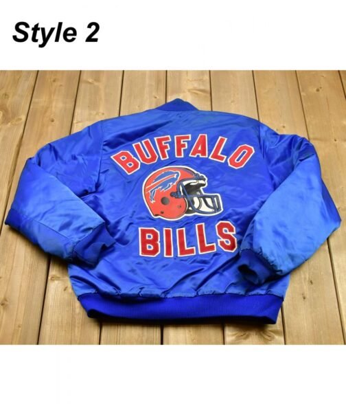 Mafia Buffalo Bills Blue Satin Jacket - Image 5