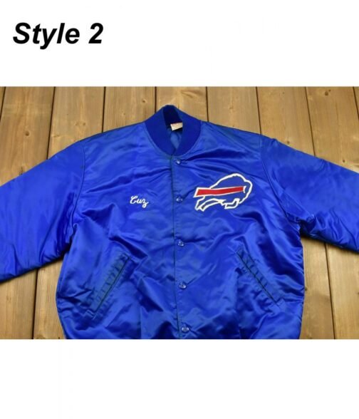 Mafia Buffalo Bills Blue Satin Jacket - Image 9