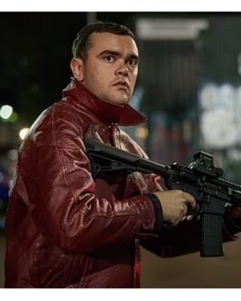 Brian Vernel Gangs of London Biker Maroon Leather Jacket