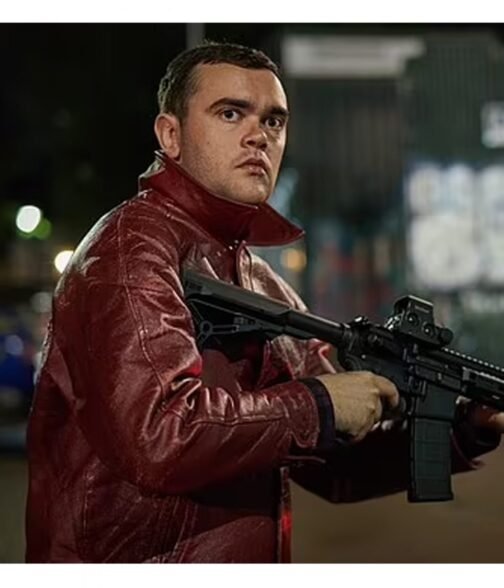 Brian Vernel Gangs of London Biker Maroon Leather Jacket
