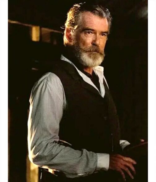 Pierce Brosnan Black Adam Suede Vest - Image 2
