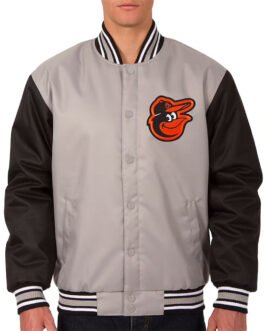 Baltimore Orioles Black/Gray Poly Twill Jacket