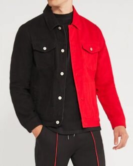 Denim Classic Black and Red Jacket