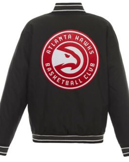 Atlanta Hawks Black Poly Twill Jacket