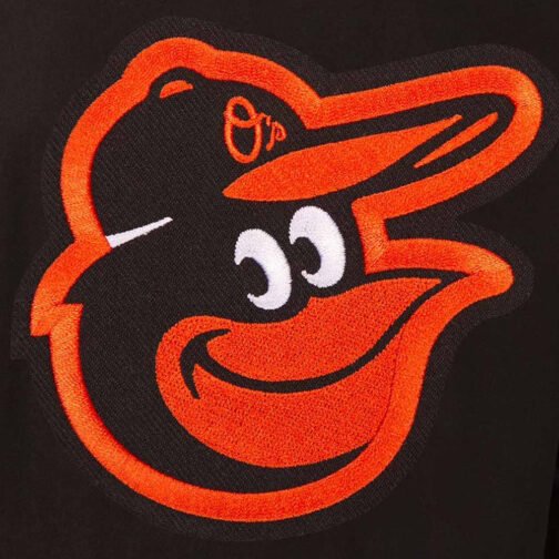 Varsity Baltimore Orioles Black Wool/Leather Jacket - Image 5