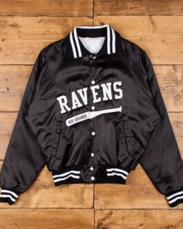 Baltimore Ravens 80’s Bomber Black Satin Jacket