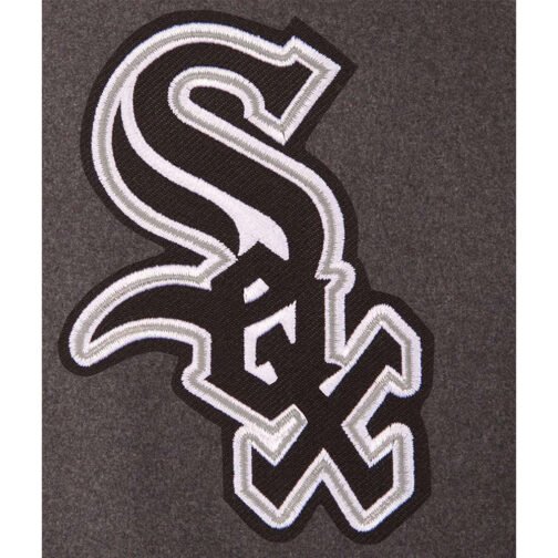 Black/Charcoal Chicago White Sox Varsity Jacket - Image 3