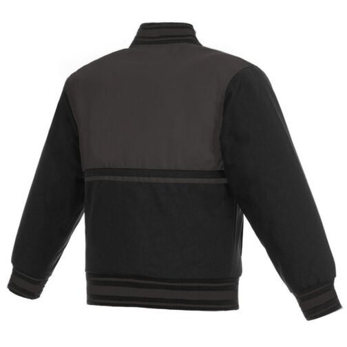 Youth Sacramento Kings Poly Twill Black/Charcoal Jacket - Image 2