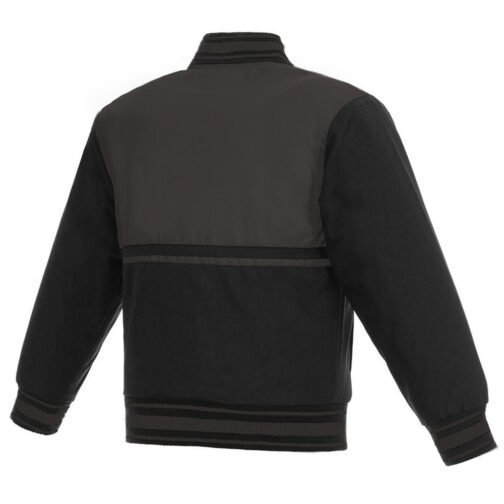 Black/Charcoal Youth San Antonio Spurs Poly Twill Jacket - Image 2