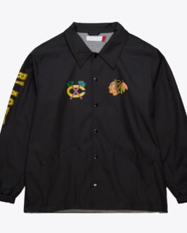 Chicago Blackhawks Black Coaches Jacket