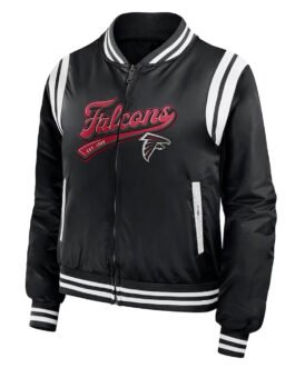 Atlanta Falcons Black Bomber Full-Zip Jacket