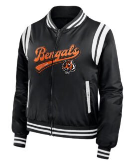 Cincinnati Bengals Black Bomber Full-Zip Jacket