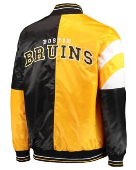 Black/Gold Boston Bruins The Leader Satin Jacket