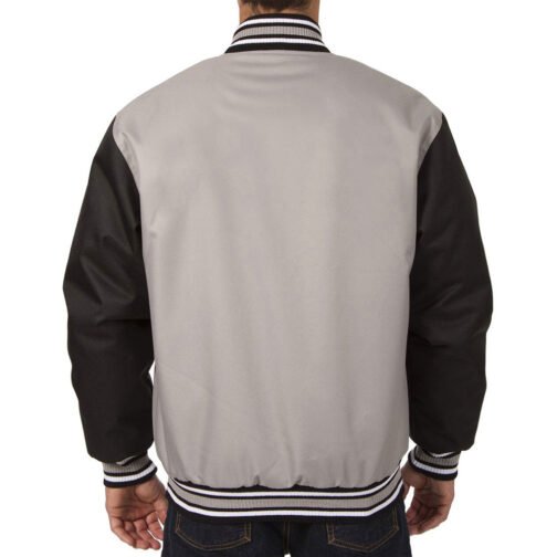 Las Vegas Raiders Front Hit Black/Gray Poly Twill Jacket - Image 2