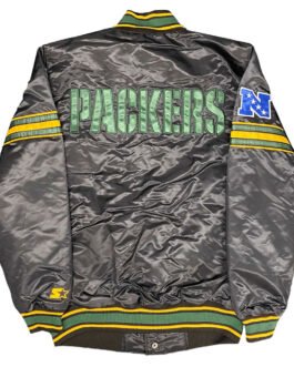 Black Green Bay Packers Pick & Roll Jacket