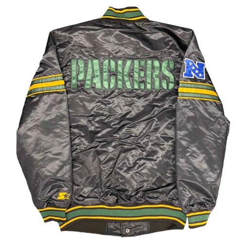 Black Green Bay Packers Pick & Roll Jacket - Image 2