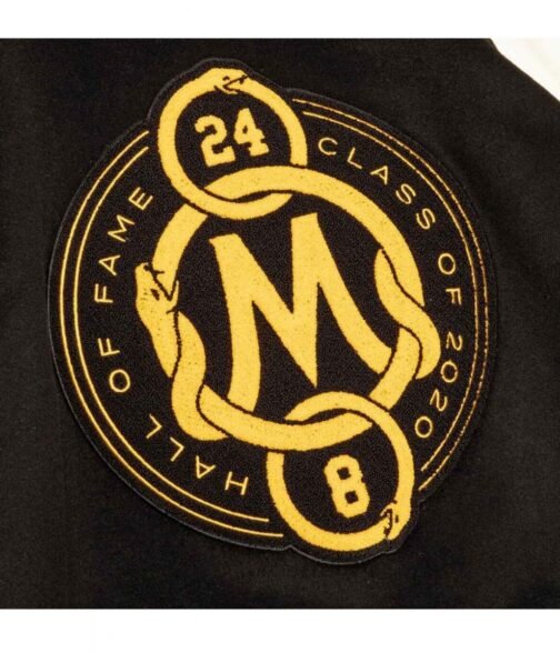 LA Lakers Black Mamba Hall of Fame Kobe Bryant Varsity Jacket - Image 6