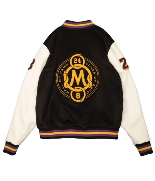 LA Lakers Black Mamba Hall of Fame Kobe Bryant Varsity Jacket - Image 2