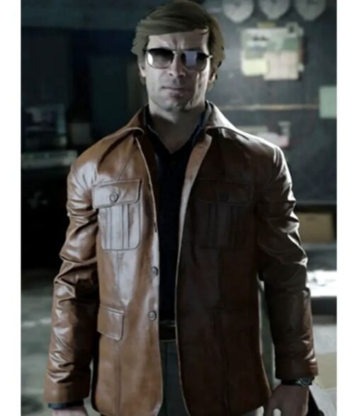 Russell Adler Call of Duty Black Ops Brown Leather Blazer - Image 5