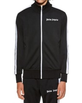 Palm Angels Black Track Stripe Jacket