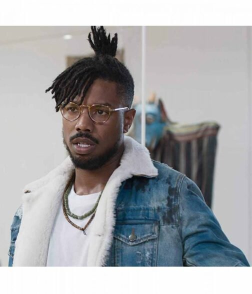 Black Panther Michael B. Jordan Jean Jacket - Image 6
