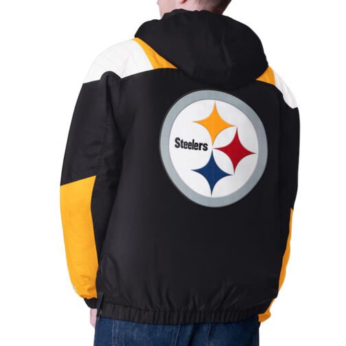 Black Pittsburgh Steelers Charger Half-Zip Pullover Jacket - Image 2