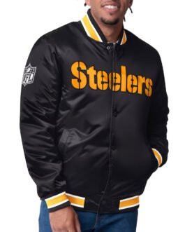 Pittsburgh Steelers Closer Black/Gold Satin Jacket