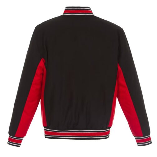 Ottawa Senators Accent Black/Red Varsity Wool Poly-Twill Jacket - Image 2