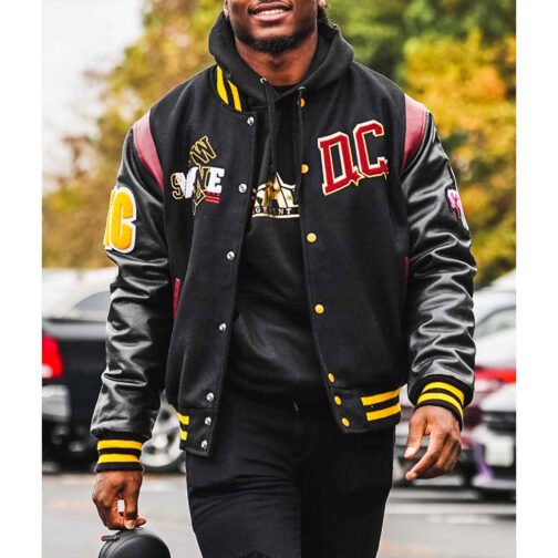 90th Anniversary Washington Commanders DC Varsity Jacket - Image 5