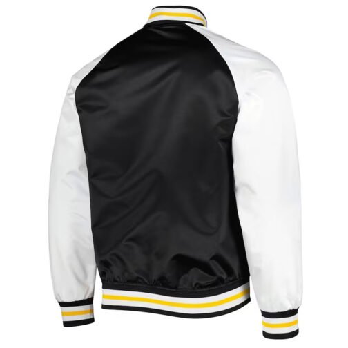 Pittsburgh Penguins Prime Time Black/White Satin Jacket - Image 2