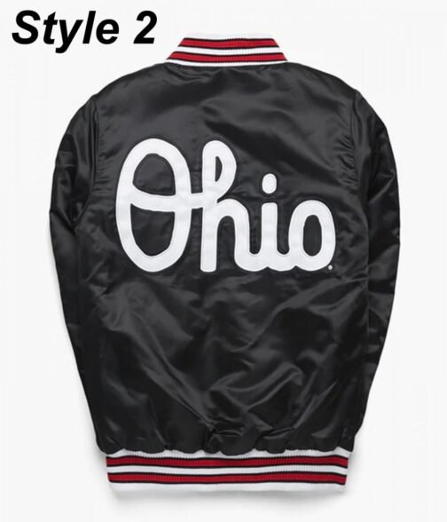 Ohio Script Blackout Gameday Black Satin Jacket - Image 4
