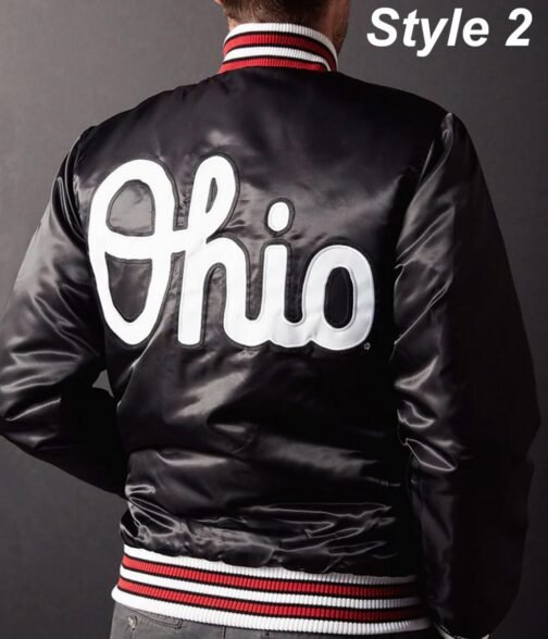 Ohio Script Blackout Gameday Black Satin Jacket - Image 6