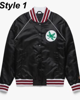 Ohio Script Blackout Gameday Black Satin Jacket