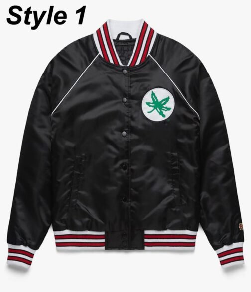 Ohio Script Blackout Gameday Black Satin Jacket