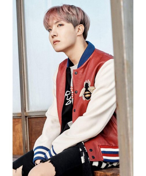 J Hope Blind for Love Varsity Jacket - Image 3
