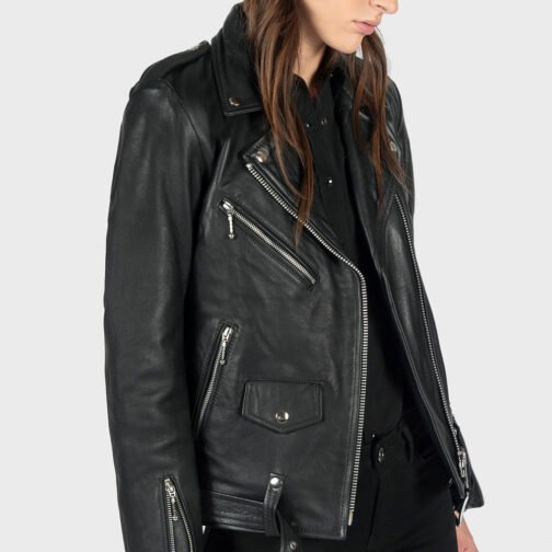 Blood Red Commando Leather Jacket - Image 10